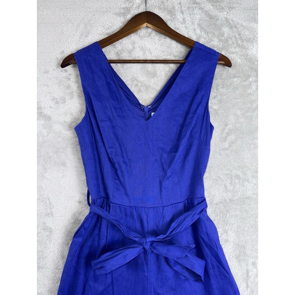 Antonio Melani Women's Jumpsuit Sleeveless Tie Waist Royal Blue Wide Leg Size‎ 2 - Picture 3 of 12